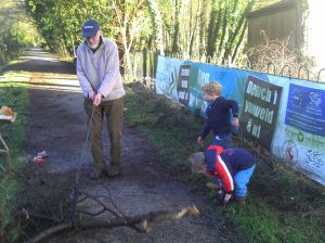 Removing fallen tree, Coed Gwilym Park